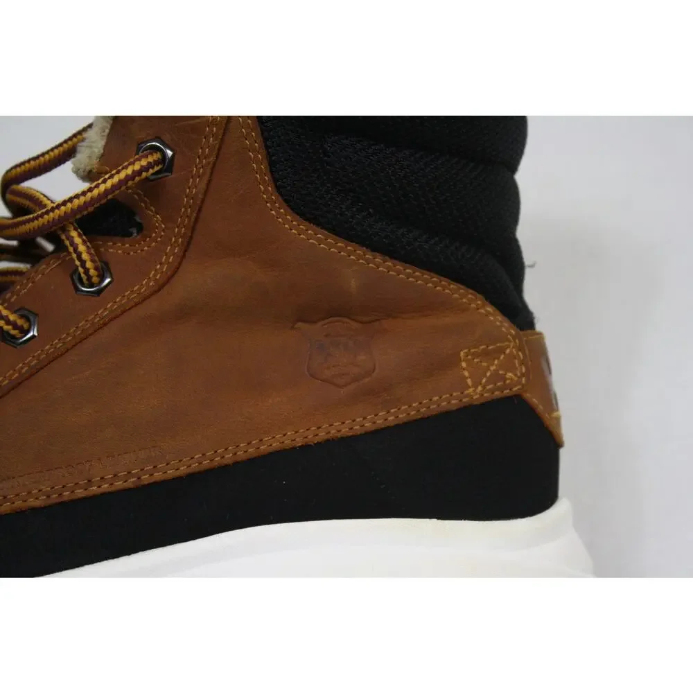 Helly Hansen Waterproof Leather Boots Mens 12 Brown Insulated Winter